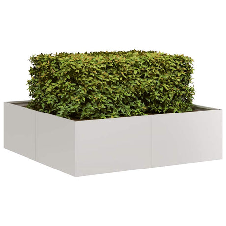 Vidaxl plantenbak 100x100x30 cm roestvrij staal