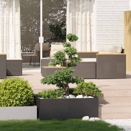Vidaxl plantenbak 100x100x40 cm staal zwart