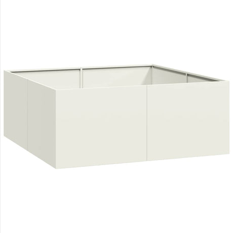 Vidaxl plantenbak 100x100x40 cm staal wit