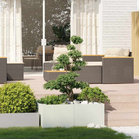 Vidaxl plantenbak 100x100x40 cm staal wit