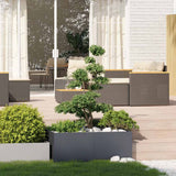 Vidaxl plantenbak 100x100x40 cm staal antracietkleurig