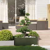 Vidaxl plantenbak 100x100x40 cm staal olijfgroen