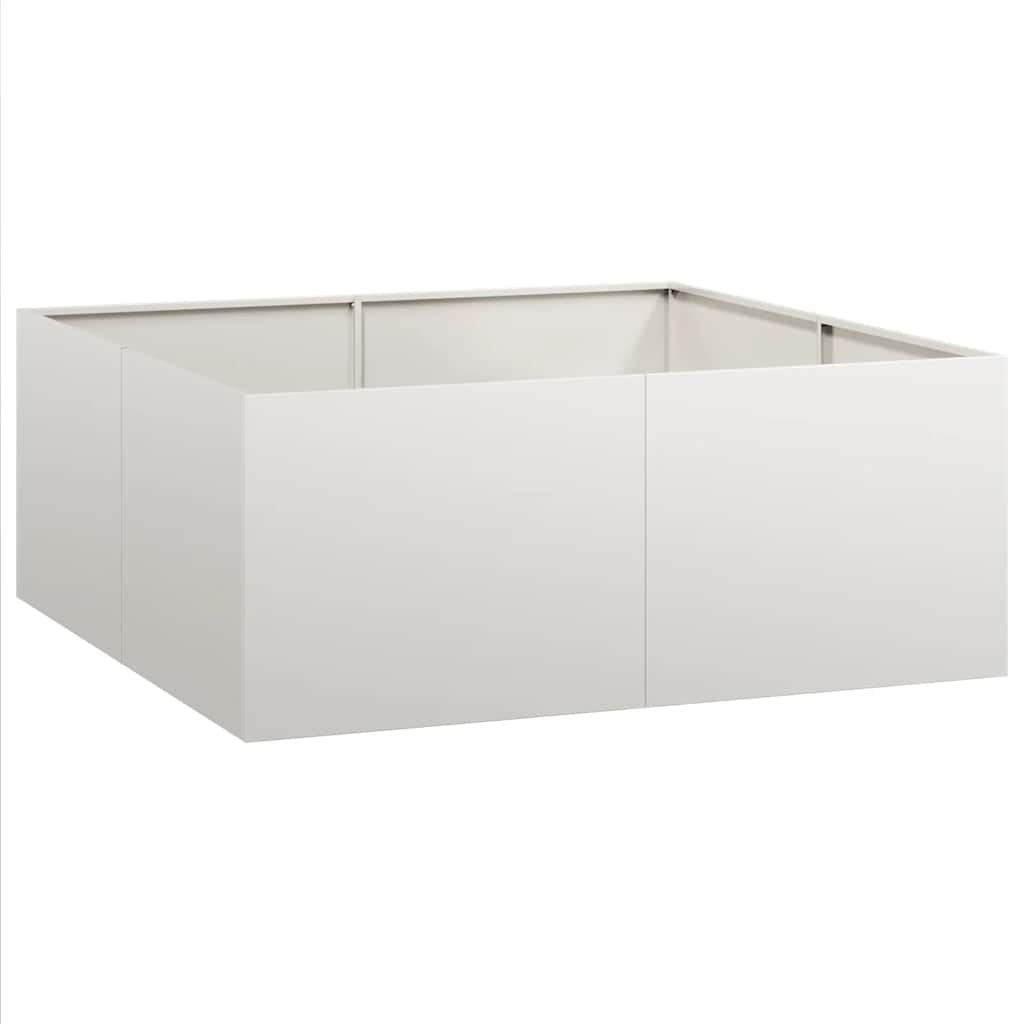 Vidaxl plantenbak 100x100x40 cm roestvrij staal