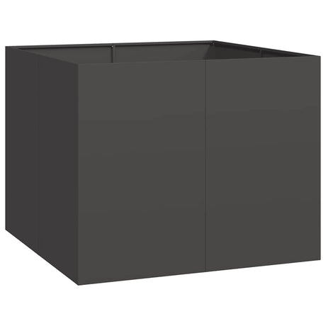 Vidaxl plantenbak 100x100x80 cm staal zwart