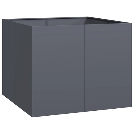Vidaxl plantenbak 100x100x80 cm staal antracietkleurig