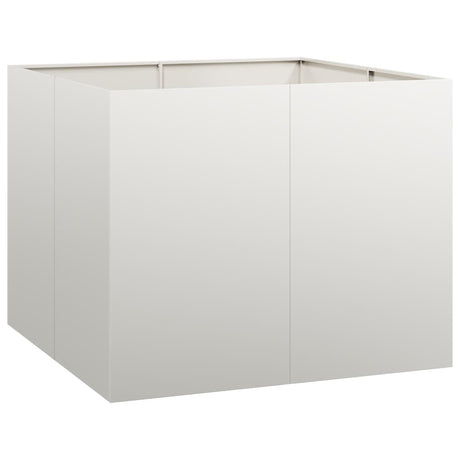Vidaxl plantenbak 100x100x80 cm roestvrij staal