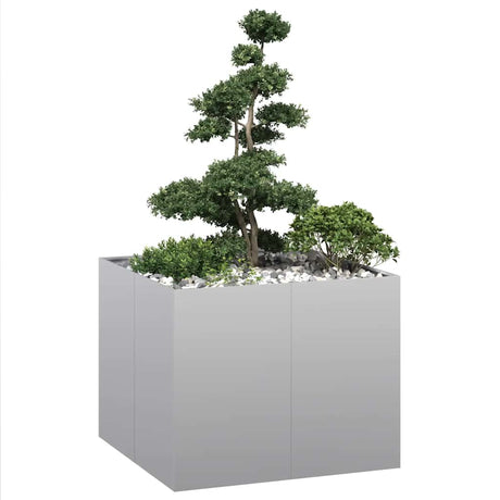 Vidaxl plantenbak 100x100x80 cm gegalvaniseerd staal