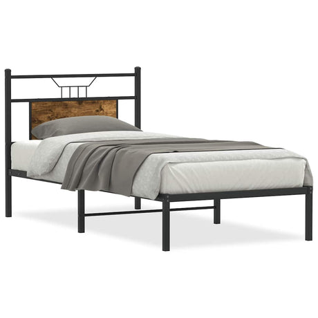 Vidaxl bedframe zonder matras hout gerookt eikenkleurig 80x200 cm