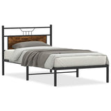 Vidaxl bedframe zonder matras hout gerookt eikenkleurig 100x190 cm
