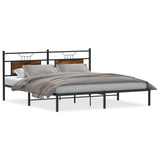 Vidaxl bedframe zonder matras 183x203 cm spaanplaat gerookt eiken