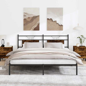 Vidaxl bedframe zonder matras 183x203 cm spaanplaat gerookt eiken