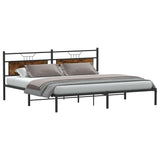 Vidaxl bedframe zonder matras 193x203 cm spaanplaat gerookt eiken
