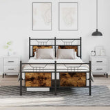 Vidaxl bedframe zonder matras hout gerookt eikenkleurig 120x200 cm