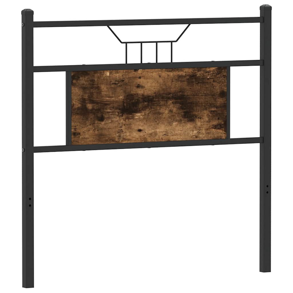 Vidaxl vervangend hoofdbord 75 cm en staal gerookt eikenkleurig