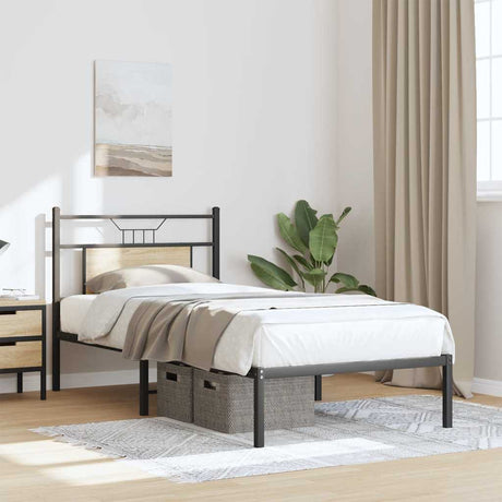 Vidaxl bedframe zonder matras hout sonoma eikenkleurig 80x200 cm
