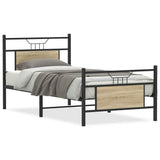 Vidaxl bedframe zonder matras hout sonoma eikenkleurig 75x190 cm