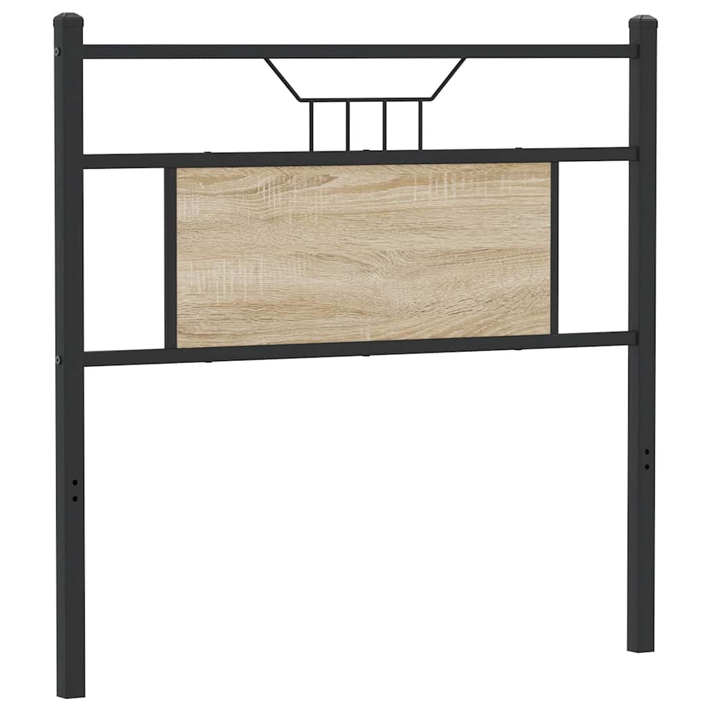 Vidaxl vervangend hoofdbord 75 cm spaanplaat sonoma eikenkleurig staal