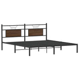 Vidaxl bedframe zonder matras bewerkt hout bruin eikenkleur 183x203 cm