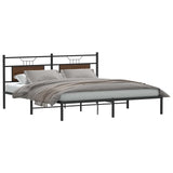 Vidaxl bedframe zonder matras bewerkt hout bruin eikenkleur 183x203 cm