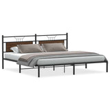 Vidaxl bedframe zonder matras 200x200 cm spaanplaat bruin eikenkleurig
