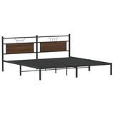 Vidaxl bedframe zonder matras 200x200 cm spaanplaat bruin eikenkleurig