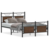 Vidaxl bedframe zonder matras bewerkt hout bruin eikenkleur 120x200 cm
