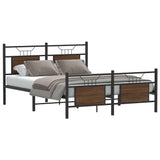 Vidaxl bedframe zonder matras bewerkt hout bruin eikenkleur 150x200 cm