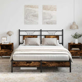 Vidaxl bedframe zonder matras hout gerookt eikenkleurig 140x190 cm