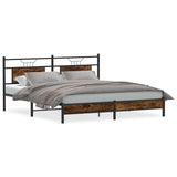 Vidaxl bedframe zonder matras hout gerookt eikenkleurig 160x200 cm