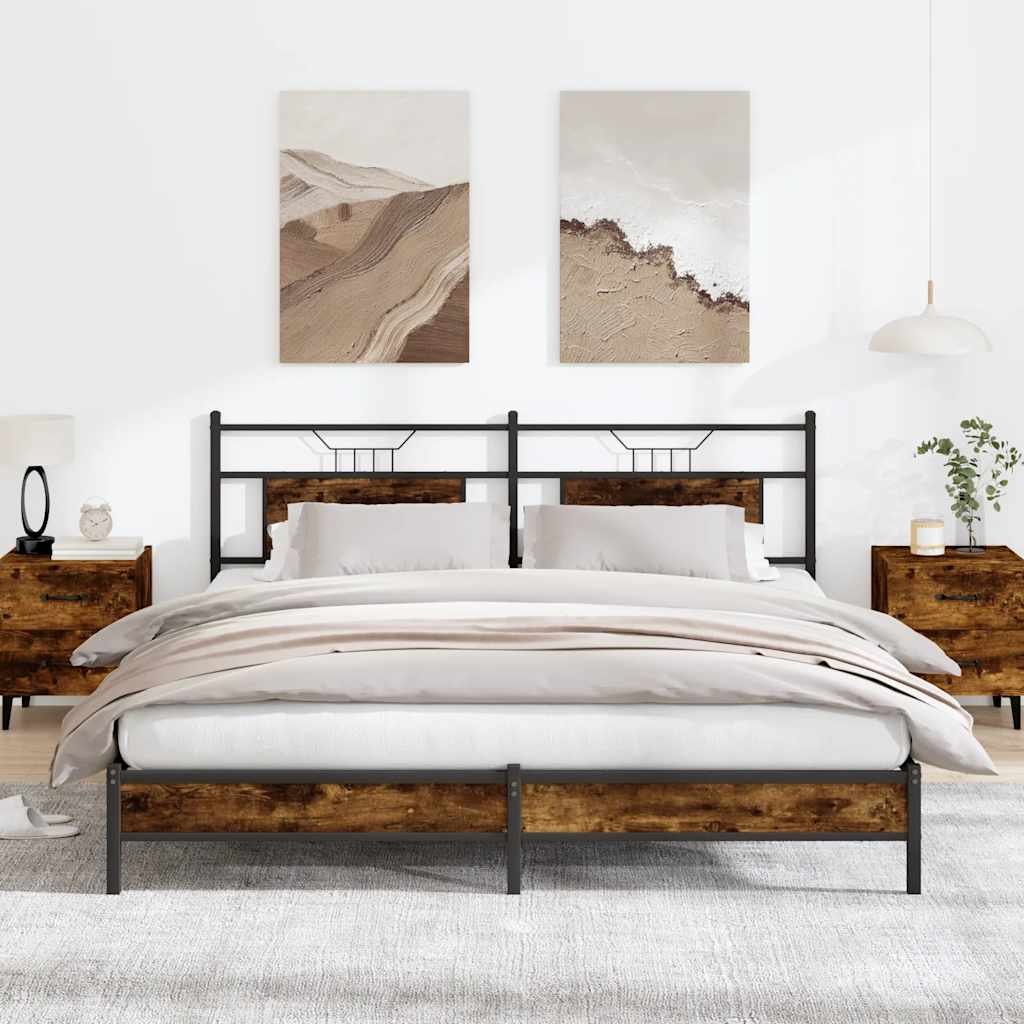 Vidaxl bedframe zonder matras hout gerookt eikenkleurig 160x200 cm