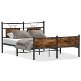 Vidaxl bedframe zonder matras hout gerookt eikenkleurig 140x200 cm