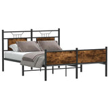 Vidaxl bedframe zonder matras hout gerookt eikenkleurig 140x200 cm