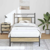 Vidaxl bedframe zonder matras hout sonoma eikenkleurig 75x190 cm