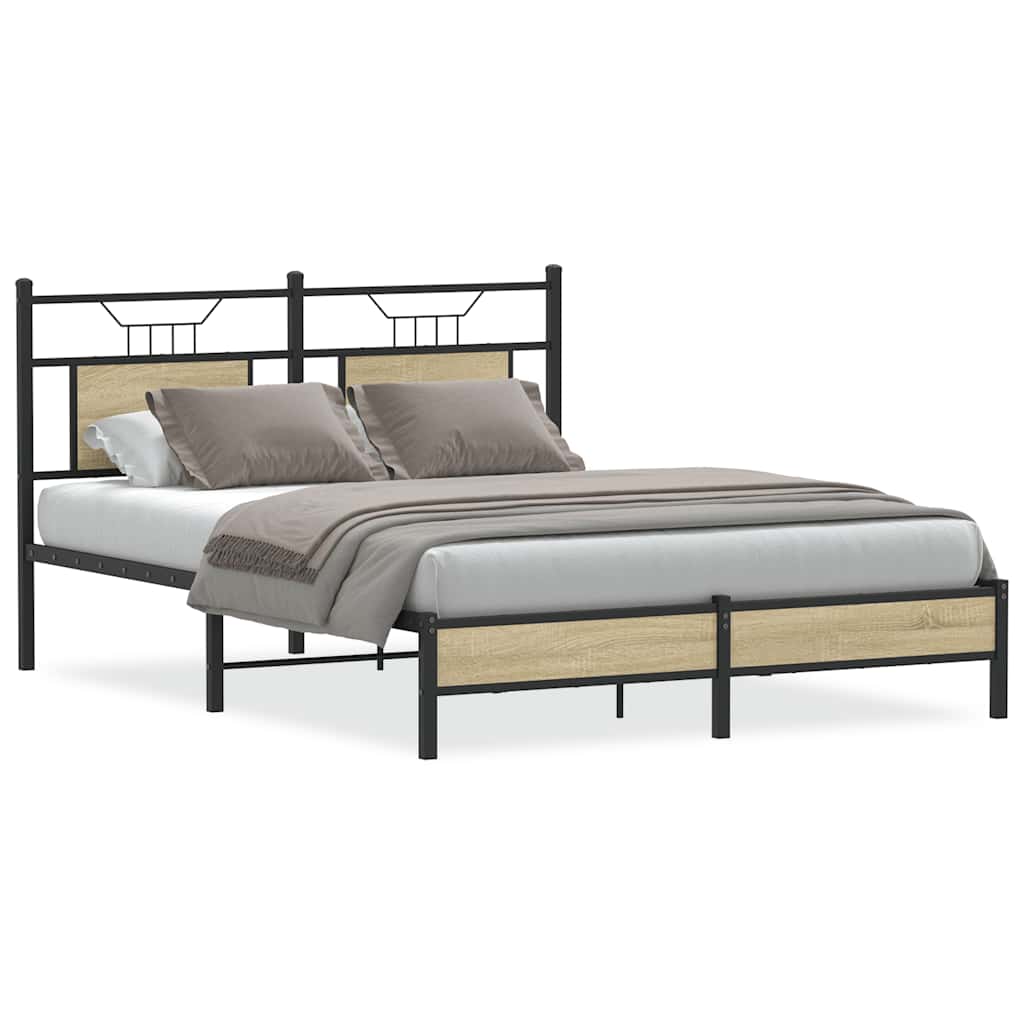 Vidaxl bedframe zonder matras hout sonoma eikenkleurig 140x200 cm