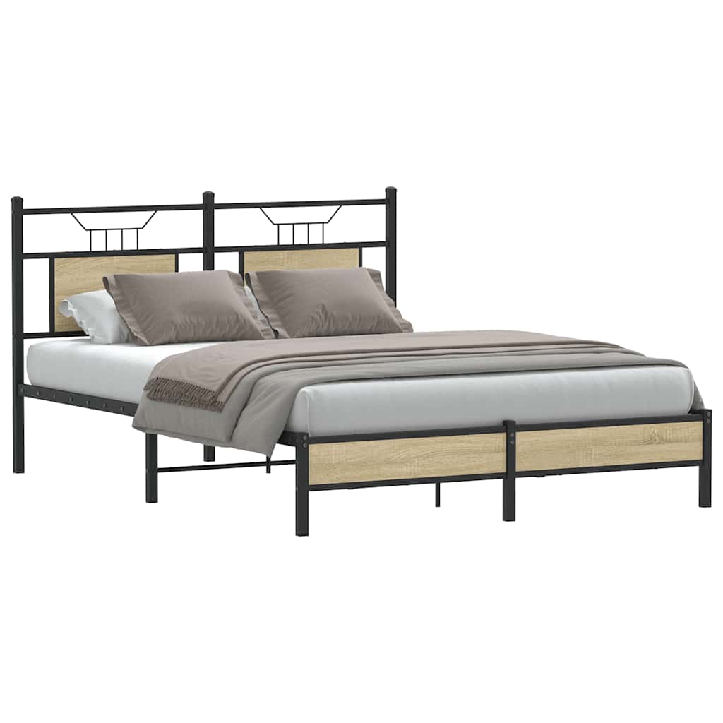 Vidaxl bedframe zonder matras hout sonoma eikenkleurig 140x200 cm