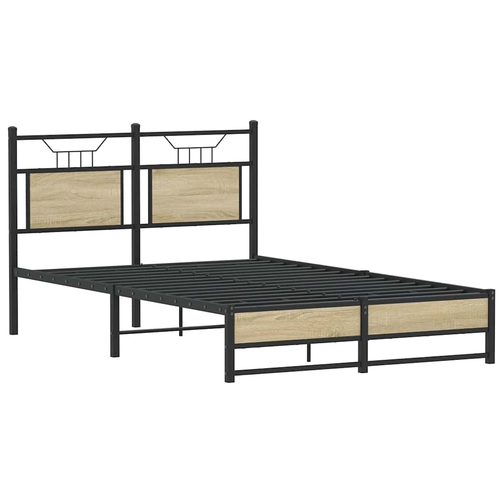 Vidaxl bedframe zonder matras hout sonoma eikenkleurig 120x190 cm