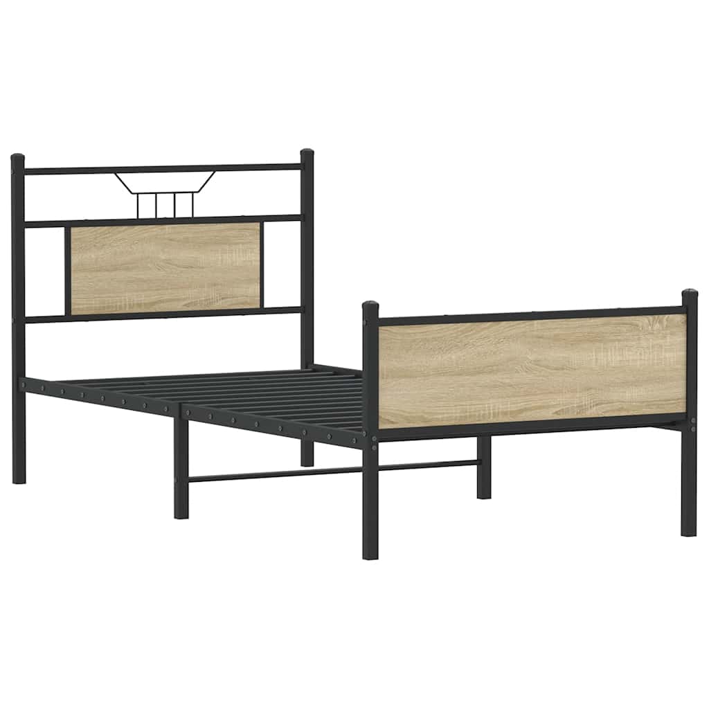 Vidaxl bedframe zonder matras hout sonoma eikenkleurig 90x200 cm