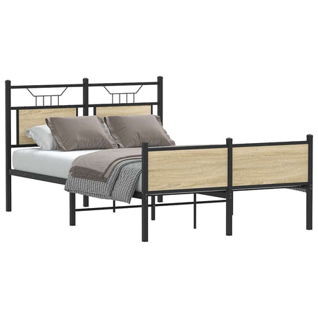 Vidaxl bedframe zonder matras hout sonoma eikenkleurig 120x200 cm