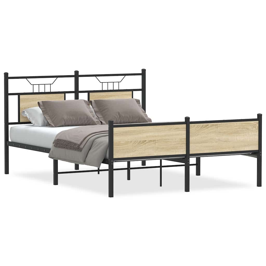Vidaxl bedframe zonder matras hout sonoma eikenkleurig 140x200 cm