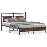 Vidaxl bedframe zonder matras bewerkt hout bruin eikenkleur 137x190 cm