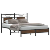 Vidaxl bedframe zonder matras bewerkt hout bruin eikenkleur 137x190 cm