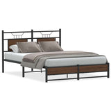 Vidaxl bedframe zonder matras bewerkt hout bruin eikenkleur 140x190 cm