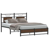 Vidaxl bedframe zonder matras bewerkt hout bruin eikenkleur 140x190 cm
