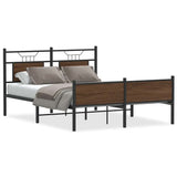 Vidaxl bedframe zonder matras bewerkt hout bruin eikenkleur 140x190 cm