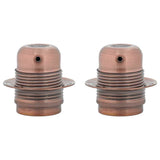 Vidaxl lamphouders 2 st rood brons e27