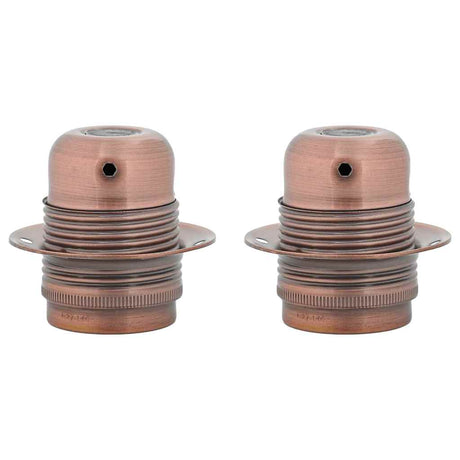 Vidaxl lamphouders 2 st rood brons e27