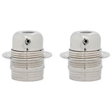 Vidaxl lamphouders 2 st nikkel satijn e27