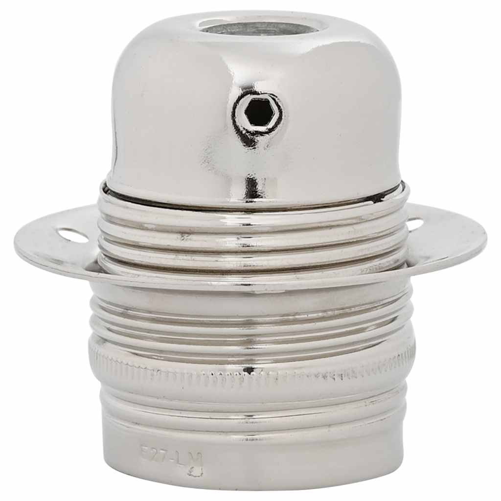 Vidaxl lamphouders 2 st nikkel satijn e27