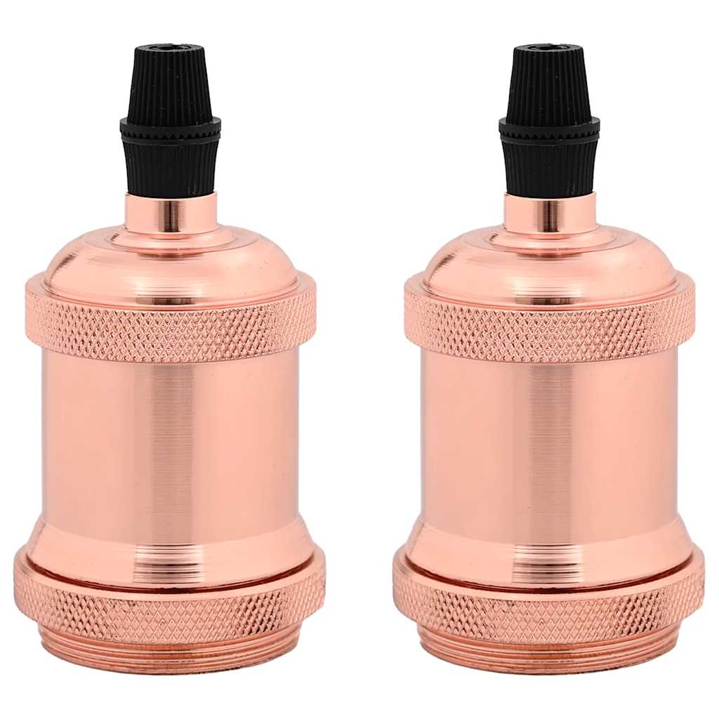 Vidaxl lamphouders 2 st roségoud e27