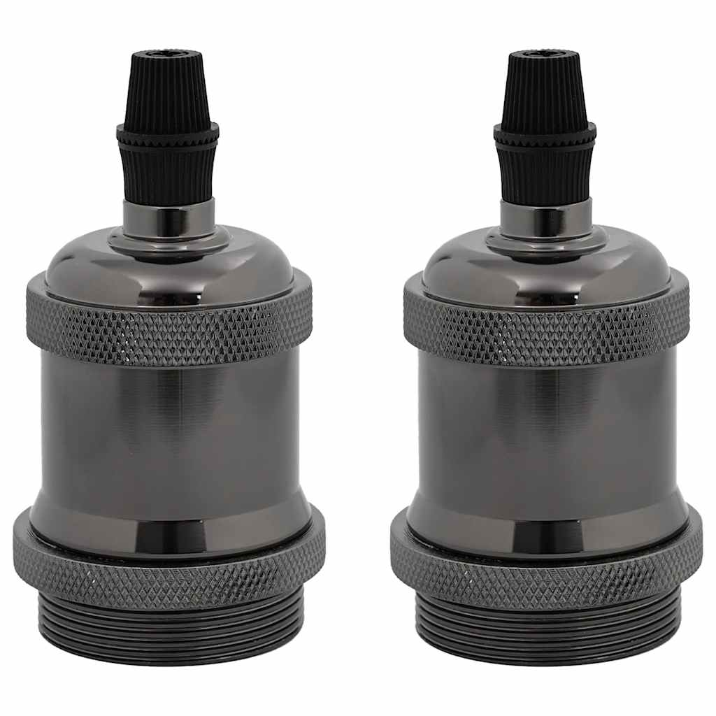 Vidaxl lamphouders 2 st glanzend zwart e27